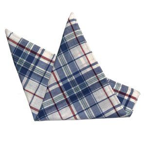 Gascoigne Large Pocket Square Cotton Plaid Men's